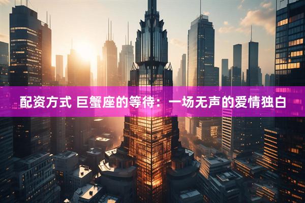 配资方式 巨蟹座的等待：一场无声的爱情独白